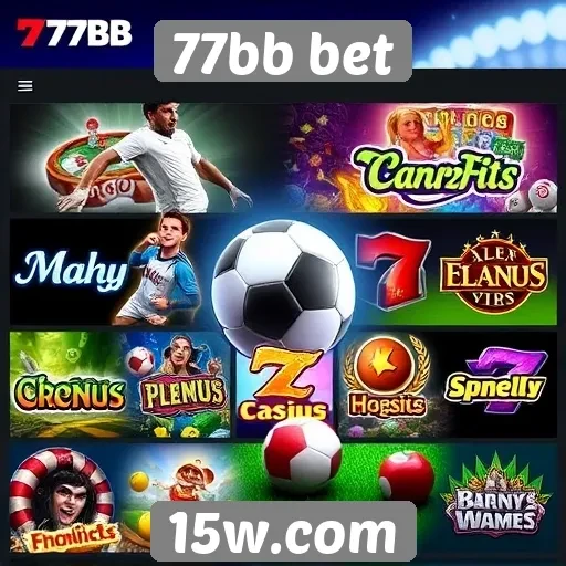 Variedade de jogos disponíveis na plataforma 77bb bet